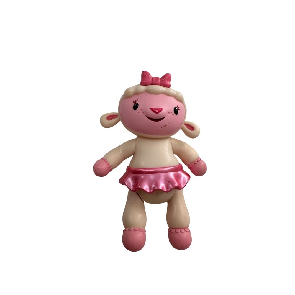 Disney Just Play Lambie Toy Figure 5" Pink & Cream Lamb Toy figurine a